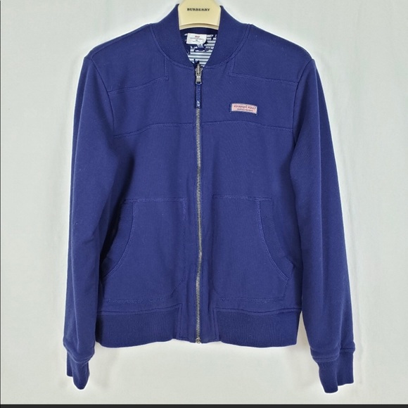 Vineyard Vines reversable zip up Bomber Jacket - Picture 4 of 4